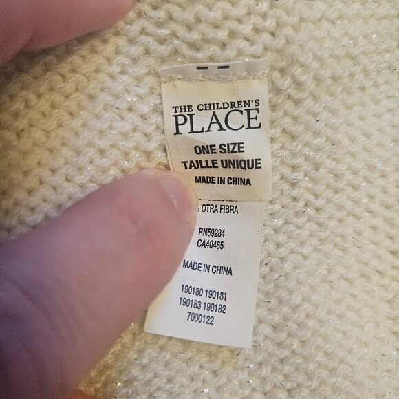 Children’s Place Knit Bow Headband Ear Warmer Cream White One Size - Picture 4 of 6